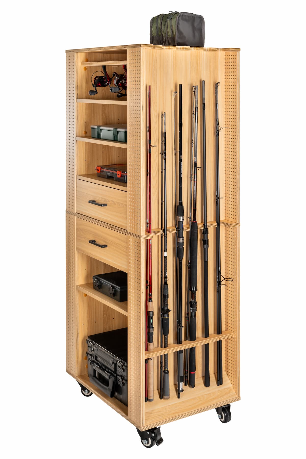 Angelschrank, 65x50x158cm, Farbe Buche