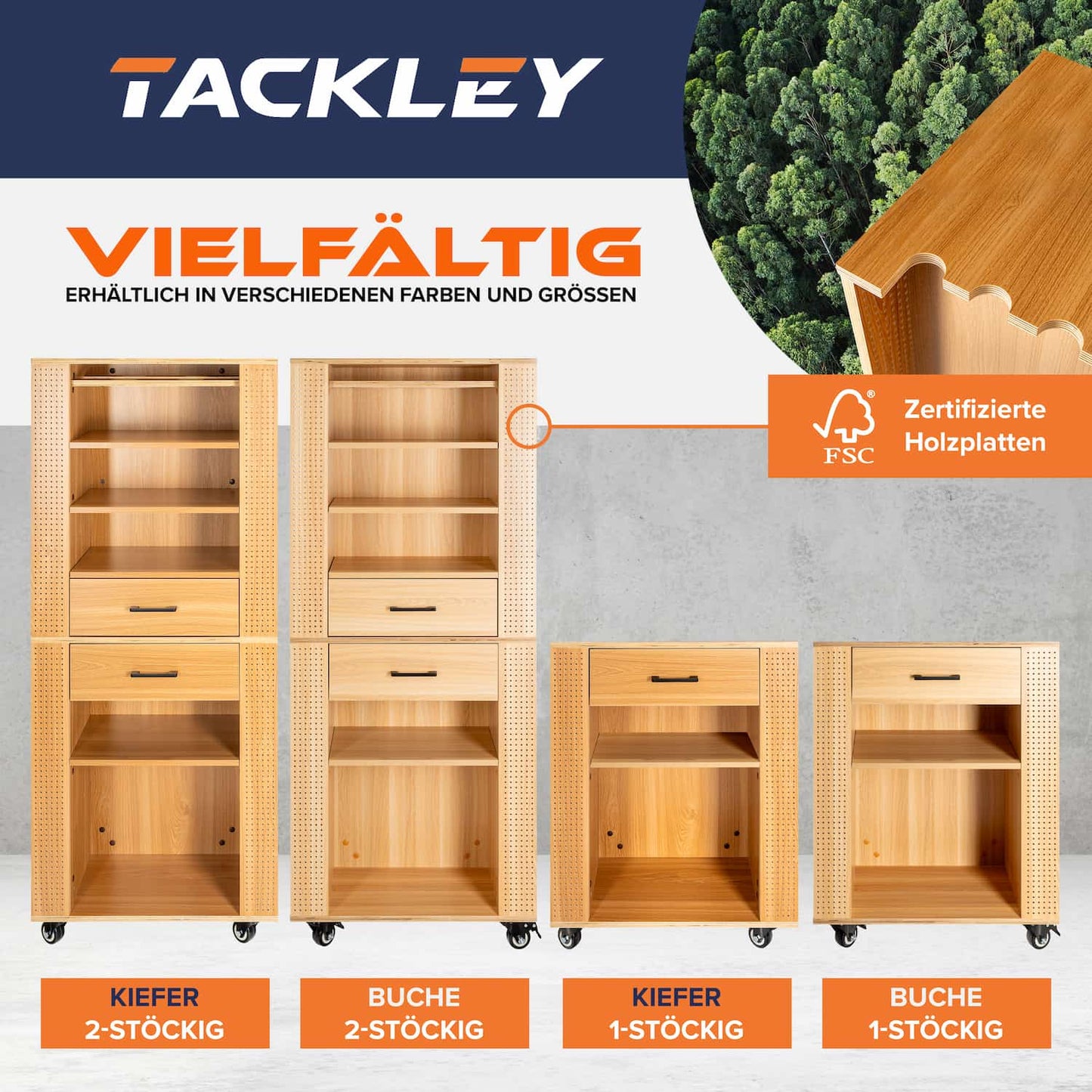 Angelschrank, 65x50x158 cm, Farbe Kiefer