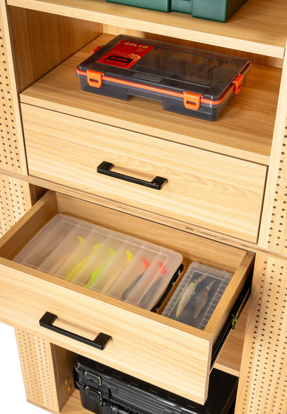 Angelschrank mit System, maximale Ordnung für dein Tackle, Kiefer - 65x50x158 cm