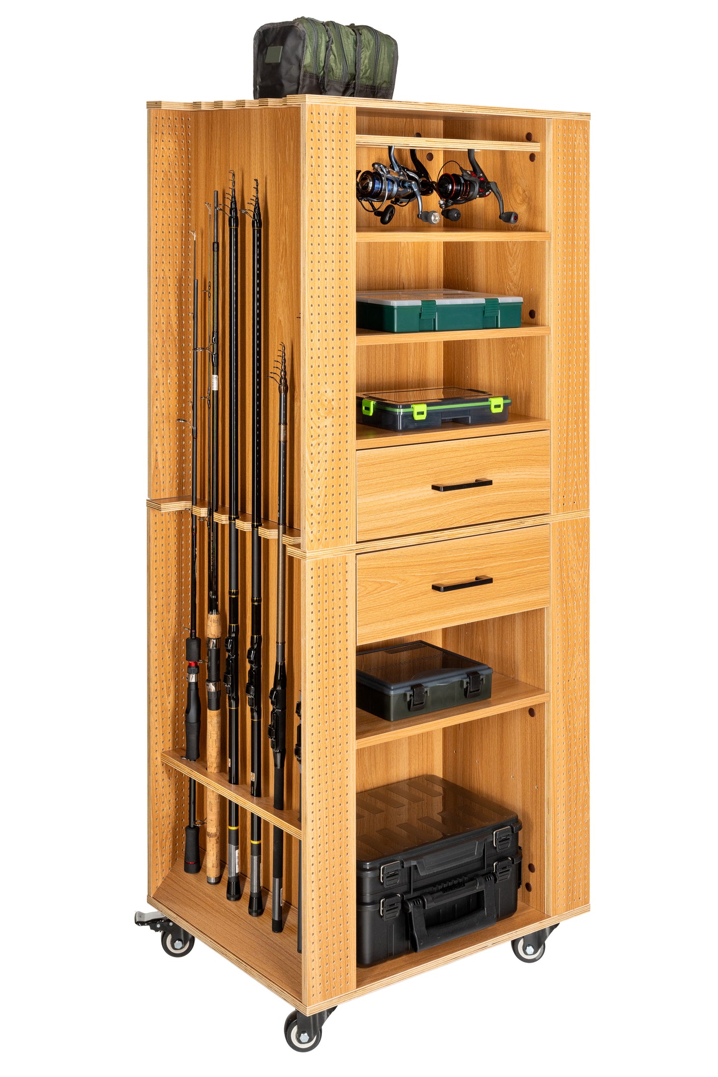 Doppelpack Angelschrank mit System, Kiefer - 65x50x158 cm