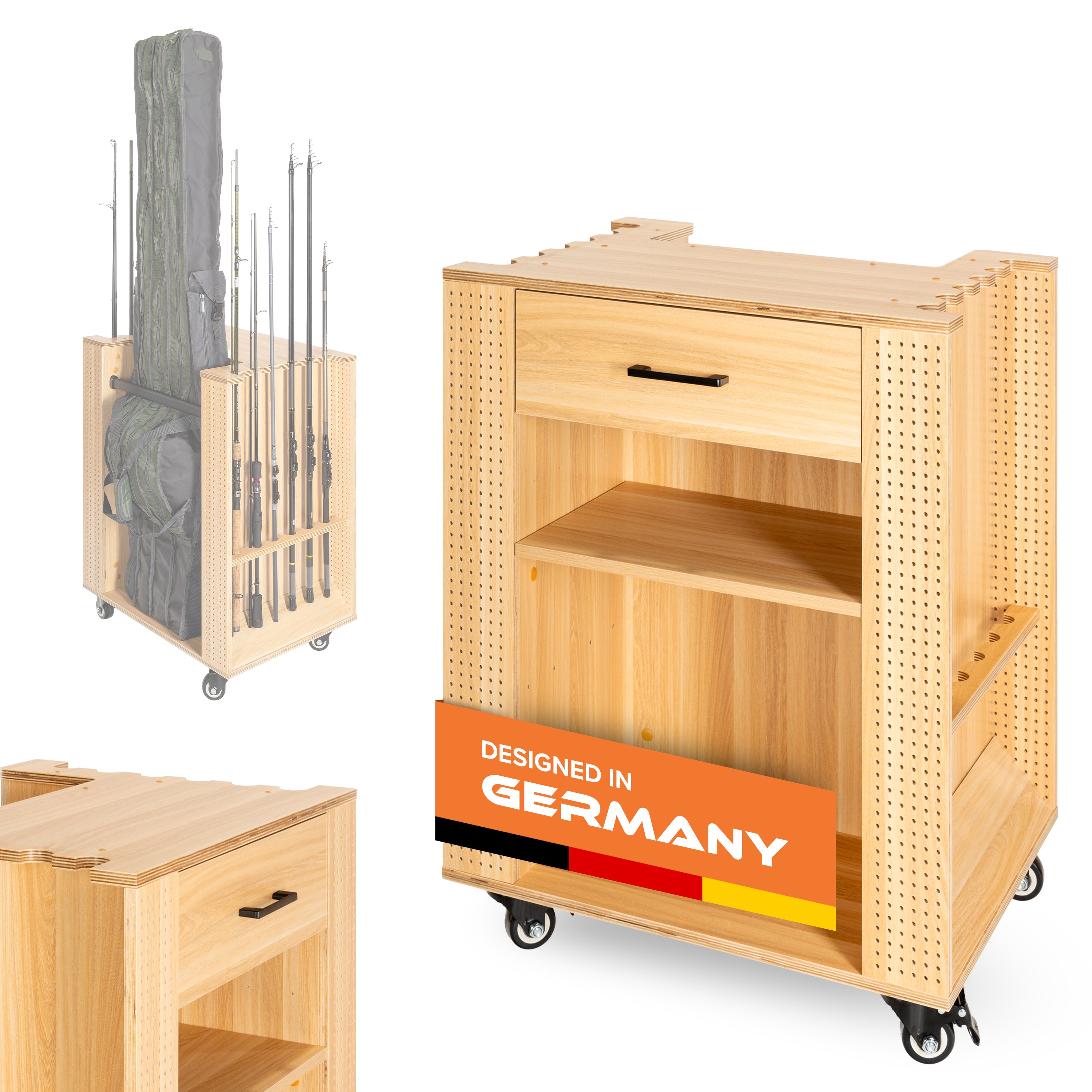 Angelschrank, 65x50x84,5 cm, Farbe Buche