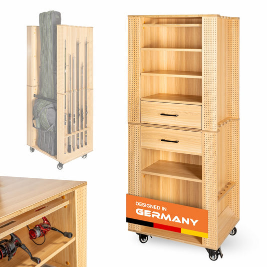 Angelschrank, 65x50x158cm, Farbe Buche