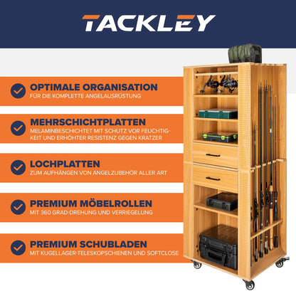 Angelschrank, 65x50x158 cm, Farbe Kiefer